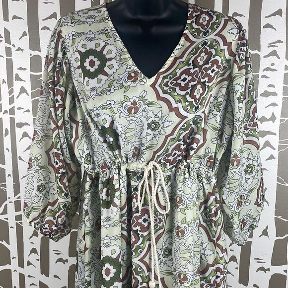 Soft Surroundings Zia Maxi Dress Medallion Print NEW Petite L - Picture 2 of 14